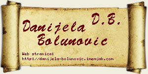 Danijela Bolunović vizit kartica